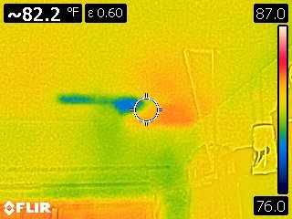 Water leak discovered with thermal home inspection