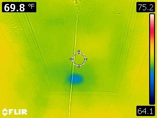 Roof leak discovered with thermal home inspection